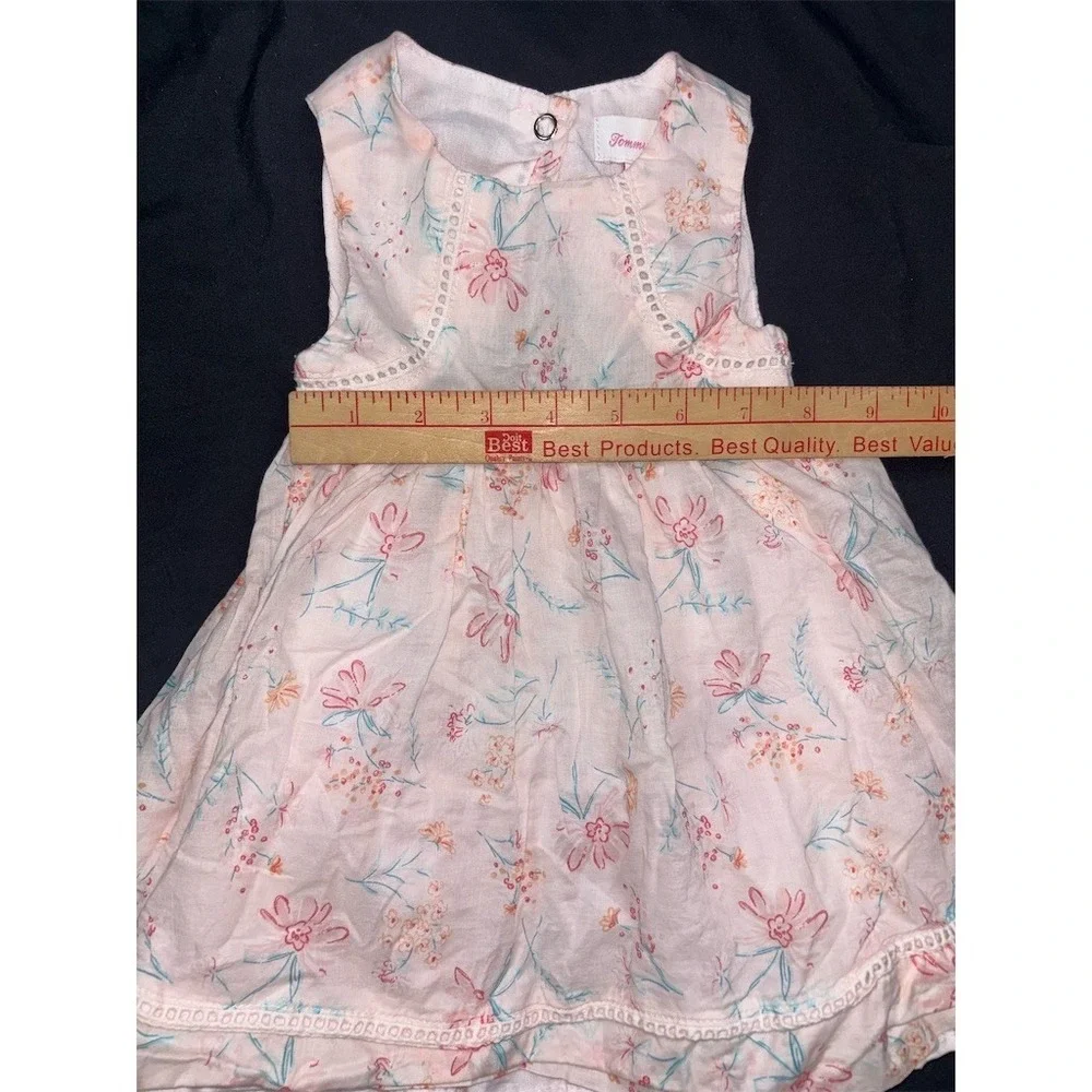 Tommy Bahama Sundress Baby Girls 12-18M Pink Floral Sleeveless Bow Back resort